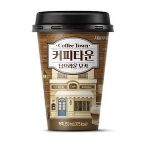 커피타운 딥브라운모카 컵 250ml 10개
