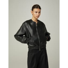 FAUX LEATHER BLUSON JK (BLACK)