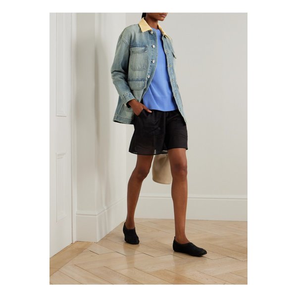 실버레이크 헤이든 코듀로이 트리밍 데님 재킷 라이트 데님 46376663162873684