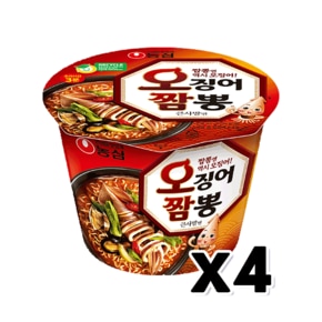 오징어짬뽕 큰사발 컵라면 115g x 4개