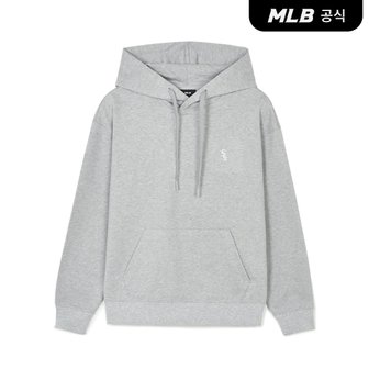 MLB [코리아공식]베이직 스몰로고 오버핏 후드티 CHW (Melange Grey)