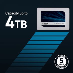 크루셜 3D 낸드 SATA 2.5인치 내장 SSD, 최대 560MB/s - CT4000MX500SSD1