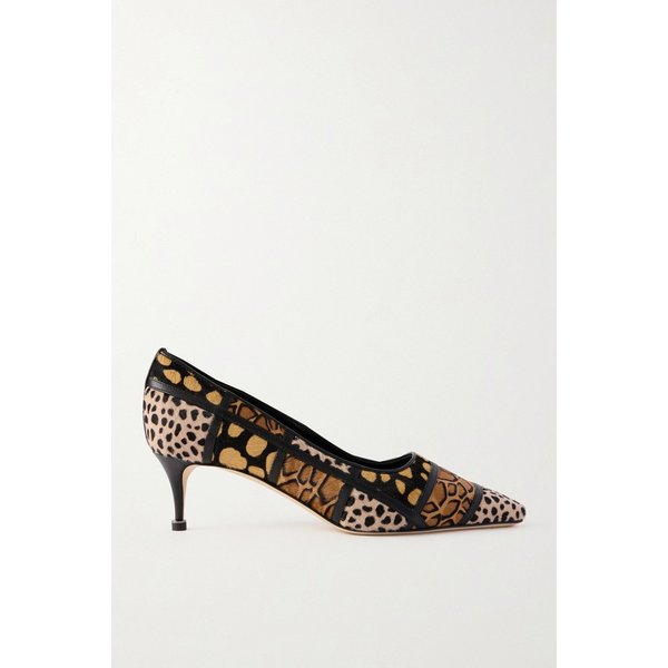 마렌 50 가죽 트리밍 패치워크 애니멀 프린트 소가죽 펌프스 46376663162937512