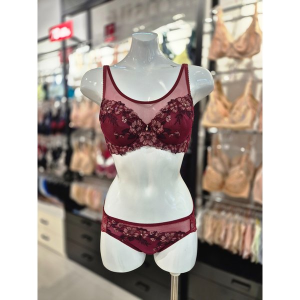 [시흥점] S 와코루 ) 살루트 감각 풀메이크업 브라, 백레이스팬티 세트 [DBR0451/DPT0451A-MR]