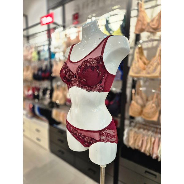 [시흥점] S 와코루 ) 살루트 감각 풀메이크업 브라, 백레이스팬티 세트 [DBR0451/DPT0451A-MR]