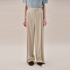 ITALIAN WOOL BLEND TUCKED PANTS_LIGHT BEIGE