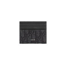 DIOR [명품] 크리스찬 디올 디올 카드 지갑 홀더 블랙 디올 오블리크