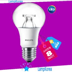 LED Bulb 8W 효율1등급 디밍가능 전구 백열 80W 밝기 볼전구