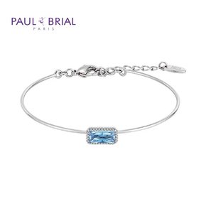 [SILVER] PPSB001S (WG) 3월 아쿠아마린 탄생석 바게트 팔찌