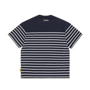 N232UTS980 웨일 와펜 스트라이프 반팔 티셔츠 DEEP SEA NAVY