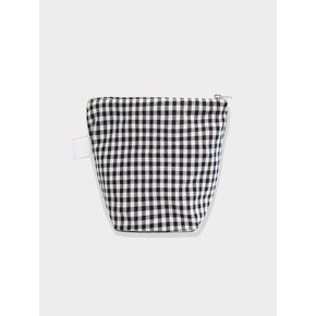 Checked Bow Pouch_black