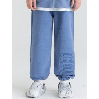 오실롯주니어 E18 기모 피그 스티치자수 조거팬츠 (블루)