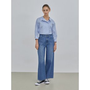 Slim wide denim long pants_Indigo_YA9DPN2