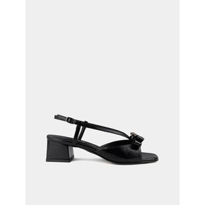 Ruby ribbon sandals / black [루비 리본 샌들 / 블랙] 4CM