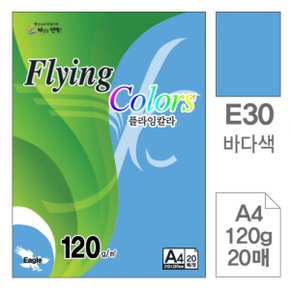 삼원플라잉칼라E30.바다색 A4 120g 20매 X ( 4세트 )