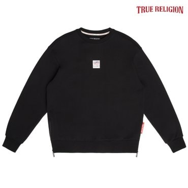 트루릴리젼 [TRUE RELIGION] 엣지 크루넥 맨투맨 티셔츠 블랙