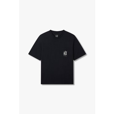 ARMANI EXCHANGE 남성 자수 로고 패치 포켓 티셔츠(A415130106) 다크 네이비