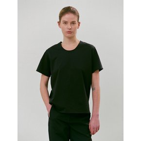 COTTON U NECK JERSEY T-SHIRT