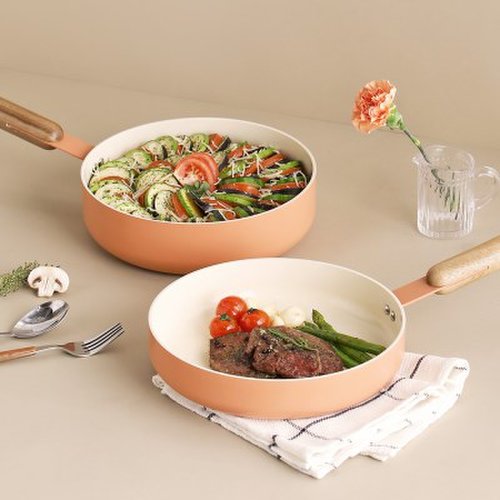 네오플램 아뜰리에 인덕션 IH 궁중팬(웍) 24cm+유리뚜껑 5