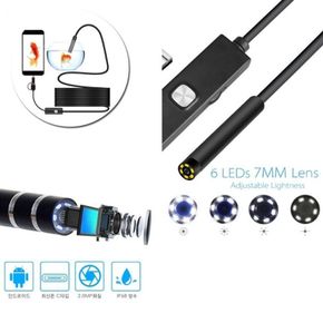 내시경 카메라 5 미터 방수 USB C 타입 7mm 렌즈