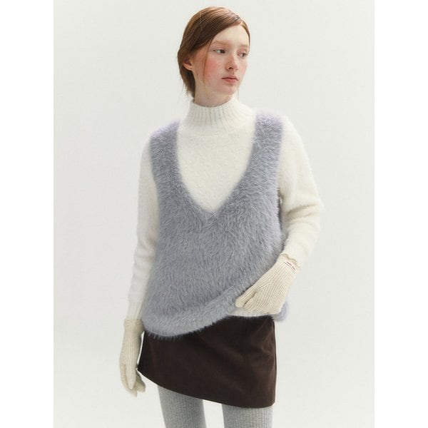 헤어리 브이넥 니트 베스트(MAFDKN03NDG)