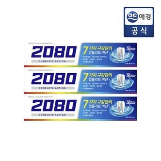 2080 컴플리트 액션 쿨민트향 120g x 3입