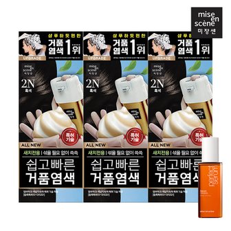 미쟝센 올뉴쉽고빠른 거품염색 * 3입 + 세럼 30ml [옵션]