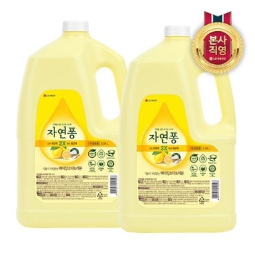 엘지생활건강 자연퐁 주방세제 베이킹소다&레몬 용기형 3.1kg x 2개