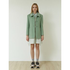 Mint Wool Half Coat