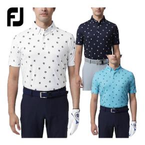 5828479 FOOTJOY 풋 조이 골프 웨어 반소매 버튼 다운 폴로 셔츠 FJ-S23-S0 CA3497787