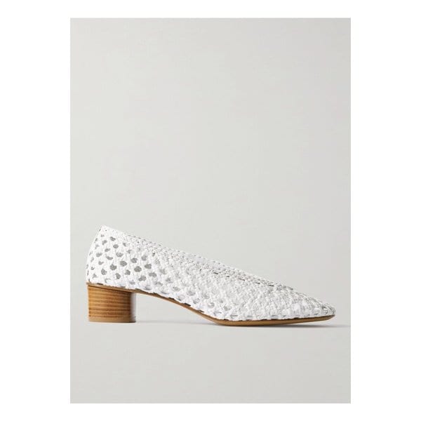 르 몽드 베릴 우븐 가죽 펌프스 크림 46376663162858191