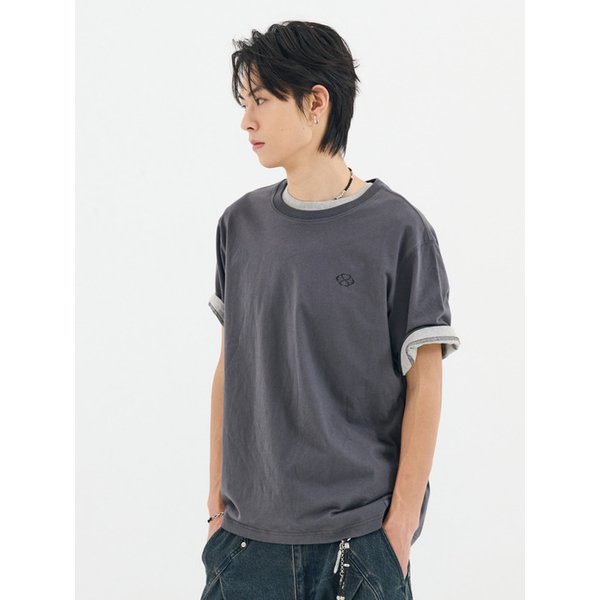 SEMI OVERFIT SYMBOL COMFY T-SHIRT (CHARCOAL)
