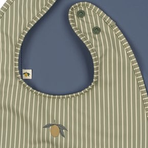 국내공식 콩제슬래드 디너 빕 턱받이 2팩 TEA STRIPE FLINT STONE