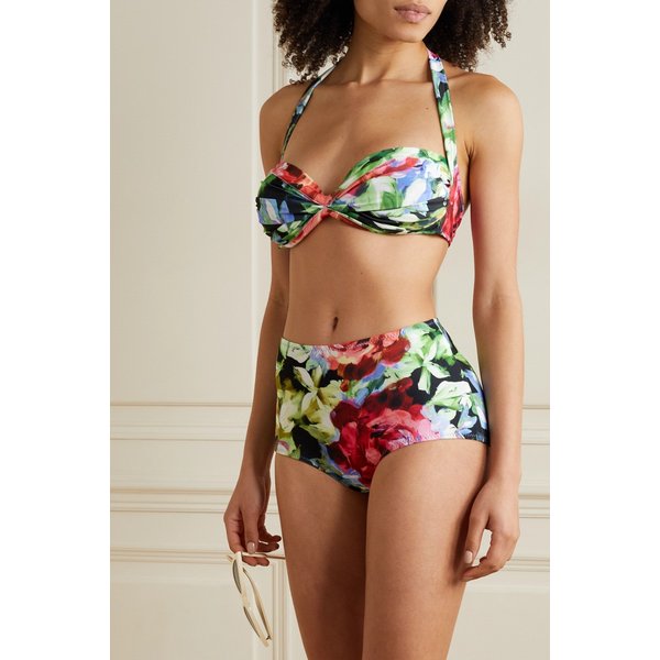 노마카말리 Bill Ruched Halterneck Bikini Top 블랙 36856120584999407