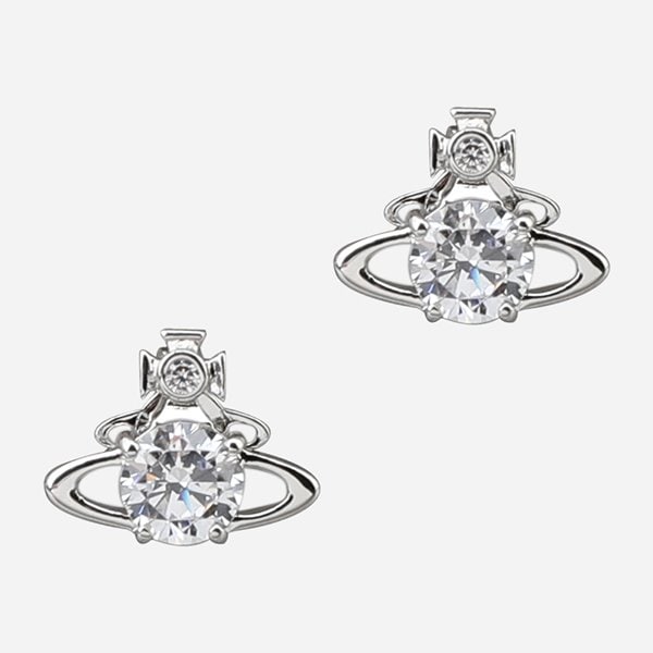 [시흥점] [비비안 웨스트우드]5F 62010070 P102 레이나 큐빅 이어링 실버