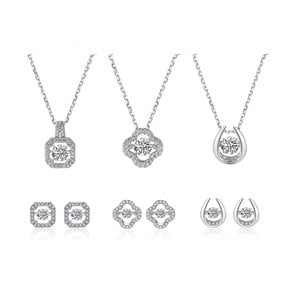 Dancing necklace+earring set