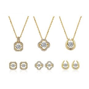 Dancing necklace+earring set