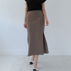 어스 하이웨스트 H라인 트임 스판 미디 스커트