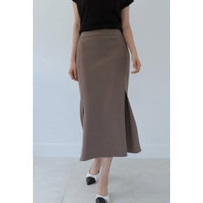 어스 하이웨스트 H라인 트임 스판 미디 스커트