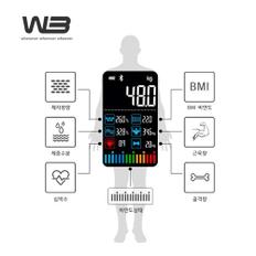 W3 스마트 인바디 체중계 체지방계 4.8인치 블루투스4.0 전용앱제공 핏잼 FITZAM