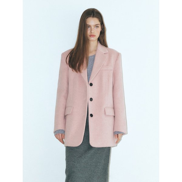 Alpaca Wool Winter Jacket, Pink