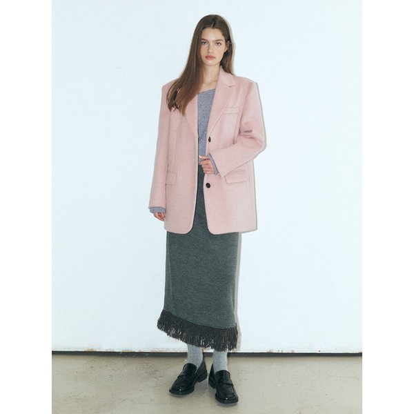 Alpaca Wool Winter Jacket, Pink