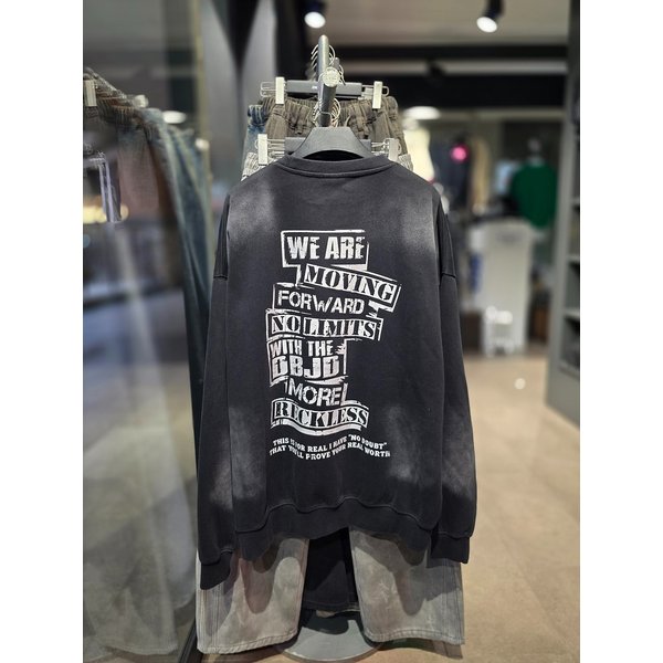 [시흥점] 더티워싱 모스트프라임 오버핏 맨투맨(남여공용)/JGZZ22A22BK