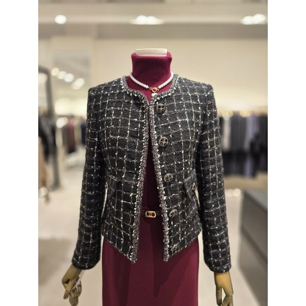 [파주점] 메탈 체크 트위드 자켓 JPCA0JK261