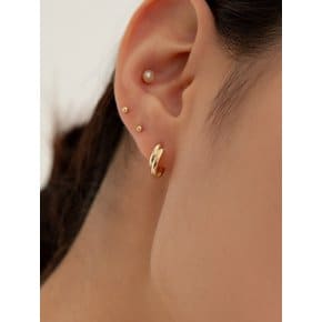 14k 듀오 플로우 원터치 링 귀걸이 (14k골드) LFE44