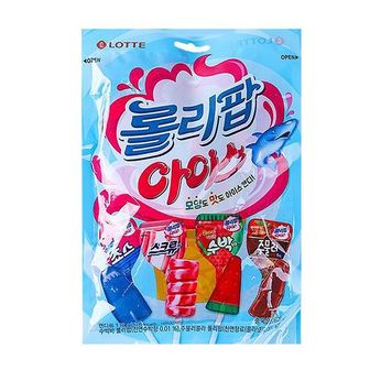  롯데 롤리팝 아이스 132g x 14개 과일사탕 과일캔디 과일맛사탕 과일맛캔디 아이간식