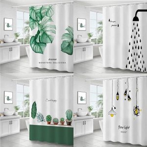 텐바이텐 모던 디자인 욕실 샤워 커튼 패브릭 화장실 방수 커튼