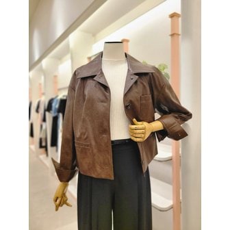 잇미샤 [여주점] 여성 페이크 레더 크롭 자켓(ITP9YLJ890)