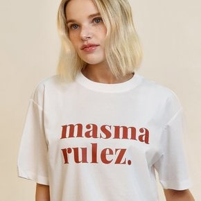 MSMRZ cool cotton T-shirt_White/red