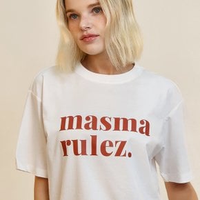 MSMRZ cool cotton T-shirt_White/red